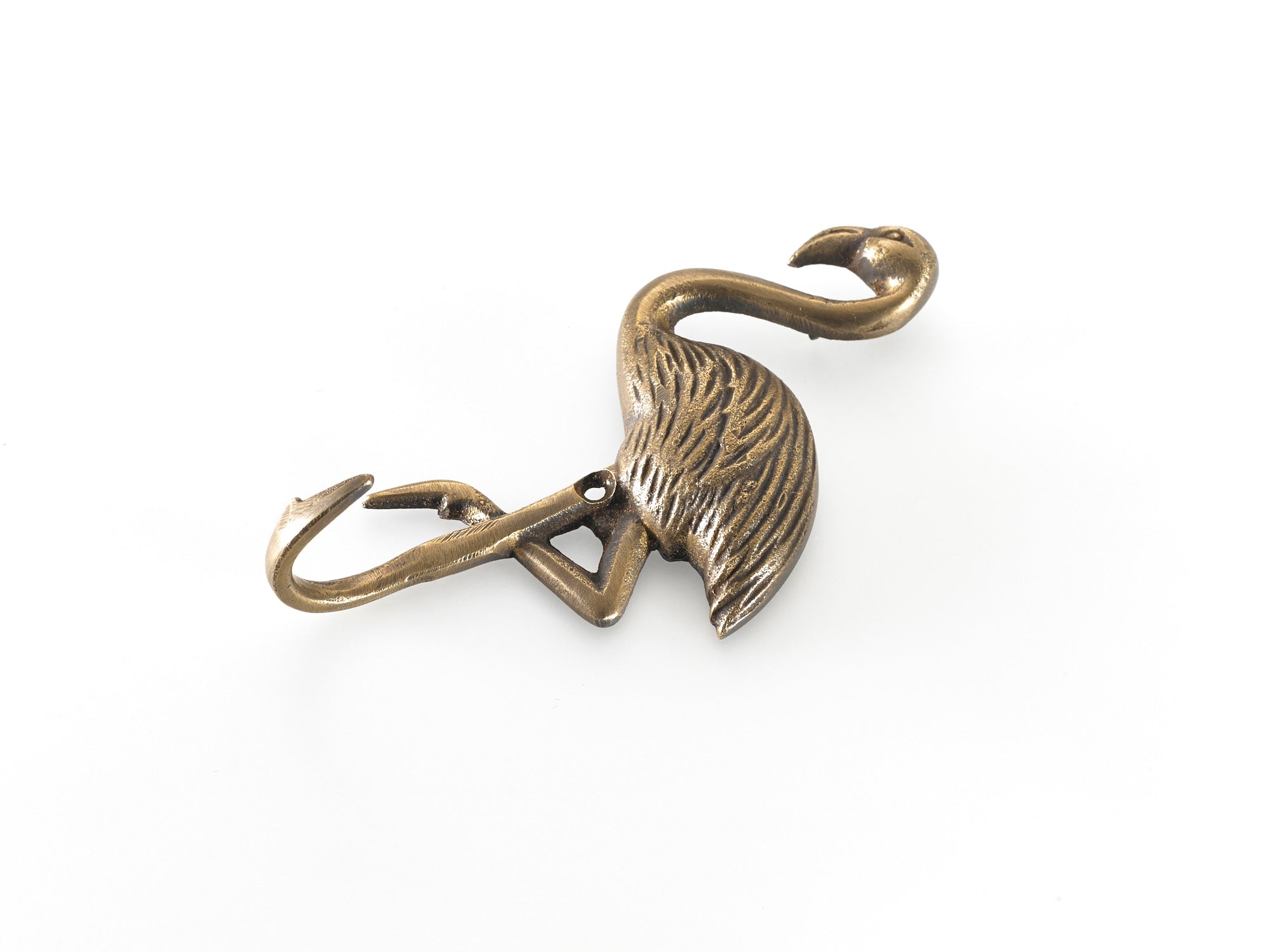 Brass Swan Coat Hook