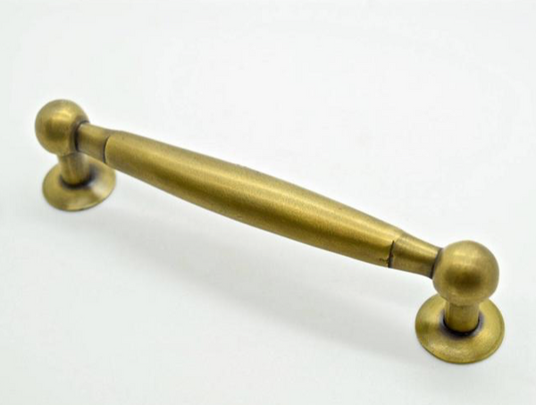5.25 classical vintage style bar handles: solid brass kitchen  drawer/cupboard handles from the Foundryman