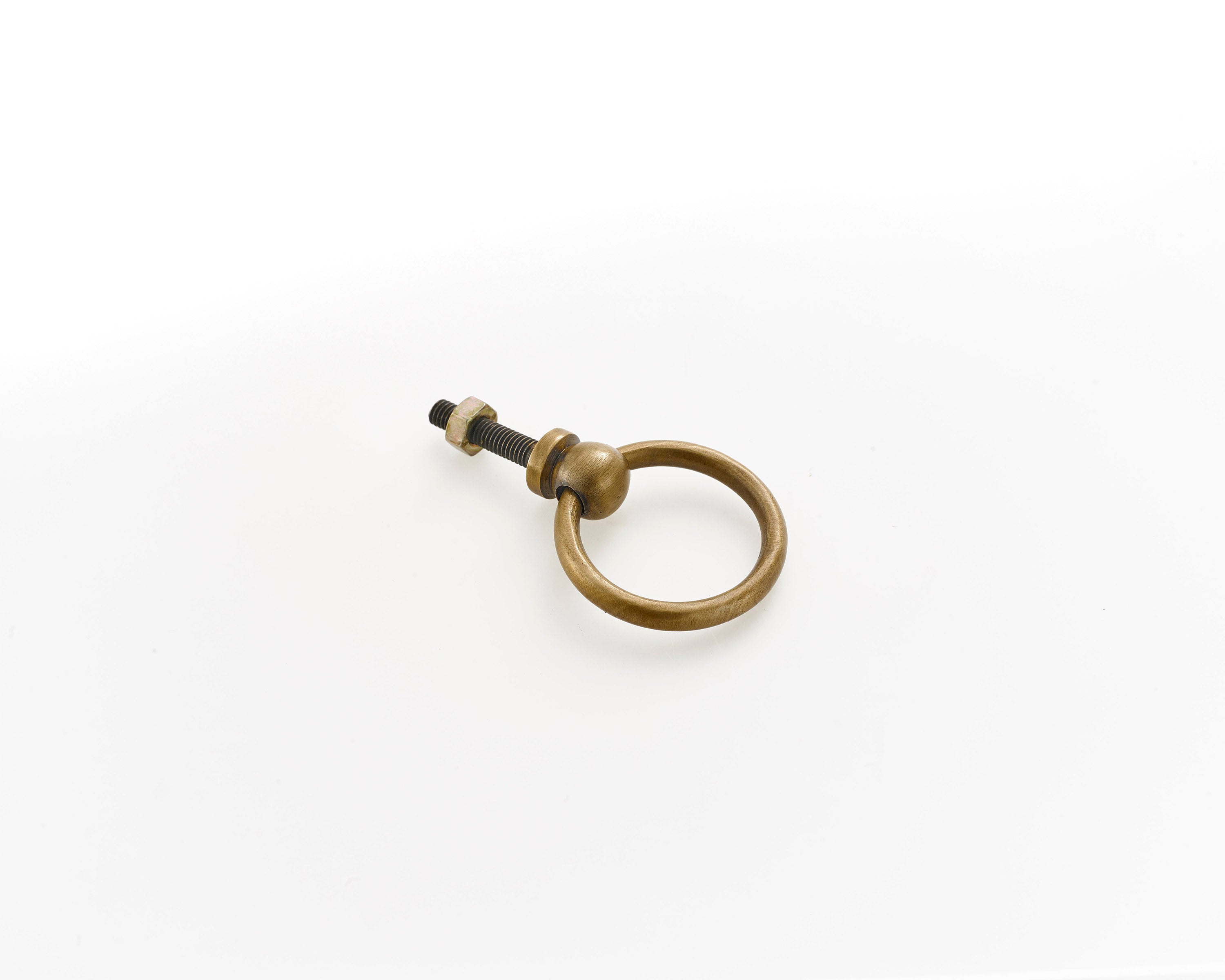Flush Ring Pull Round 61mm Polished Brass | Paddington Hardware