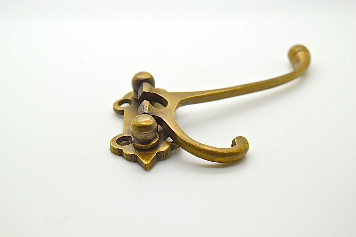 Art Deco Style Antique Finish Solid Brass Wall Hook for Coats or