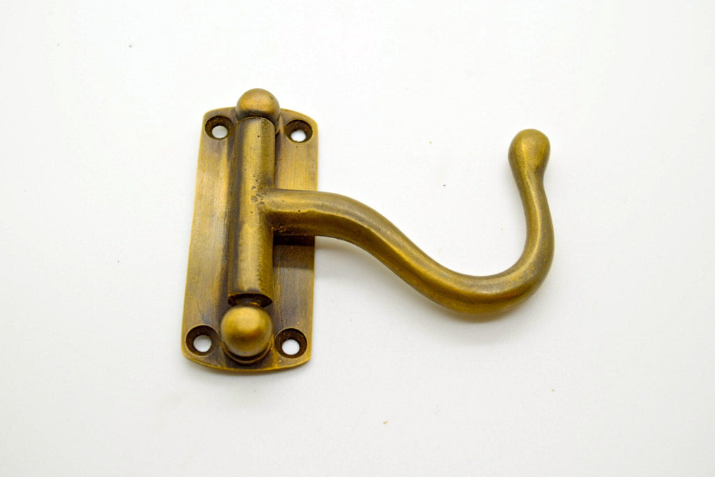 Brass Folding Hook: Buy a Solid Brass Folding Hook for Walls or Doors ...