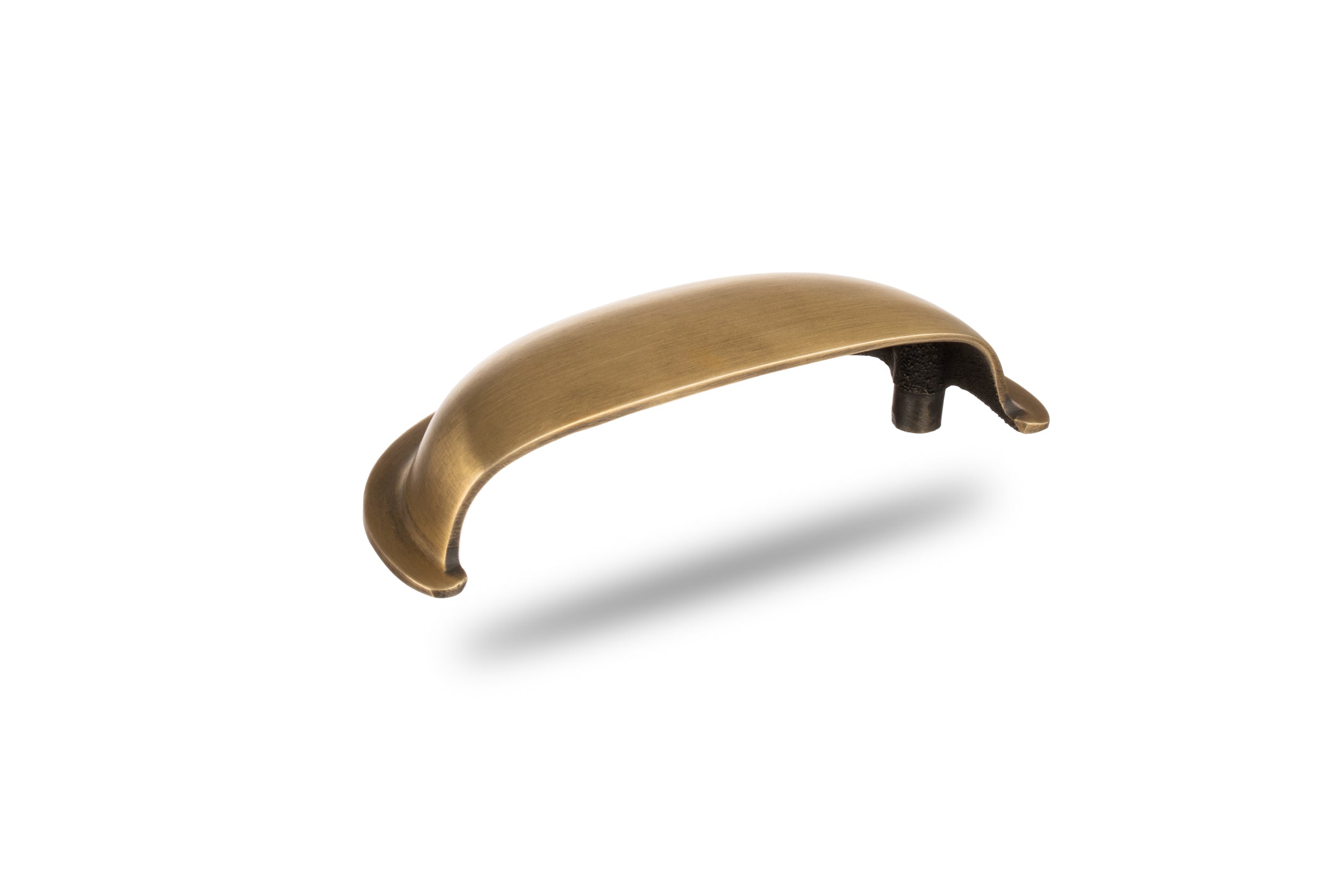 Solid brass wide cup pull handles - 2 sizes 6.5 to 9.5